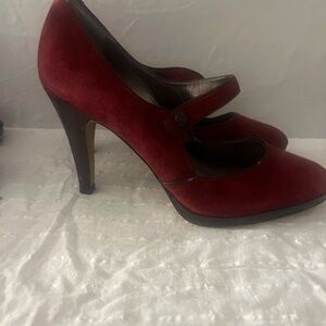 Franco Sarto Burgundy Mary Jane Heels